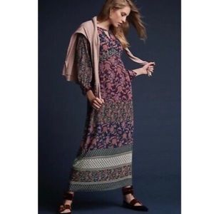 CAbi #3675 Festive Dress In Retro Flower Maxi Dress Prairie/ Boho/ Medium